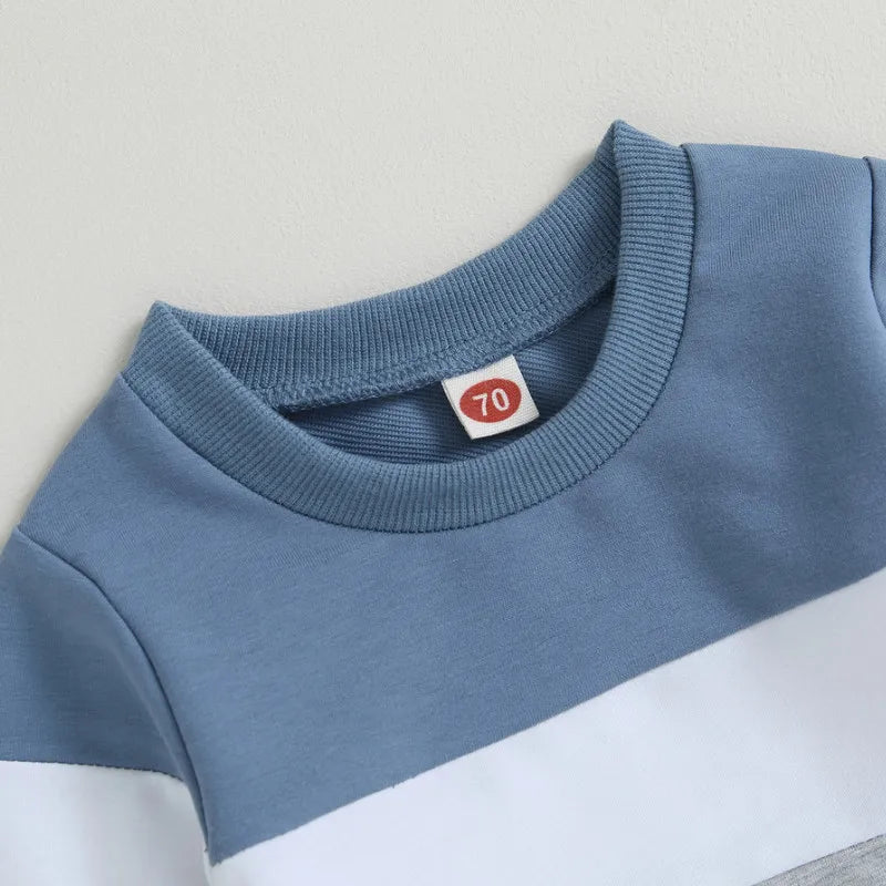 Baby Boy 2-Piece Outfit Set| Long Sleeve Sweatshirt & Elastic Pants Clothes (0-3Years)