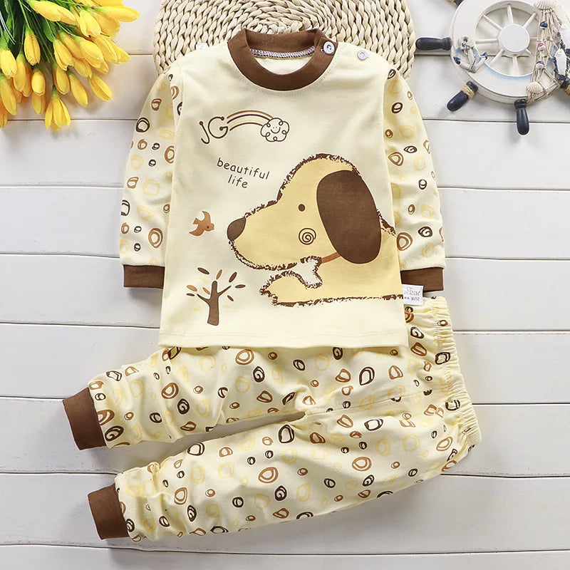 Kids 100% Cotton Pajamas Set – Boys & Girls Cotton Cartoon Outfit (9M-8Years)