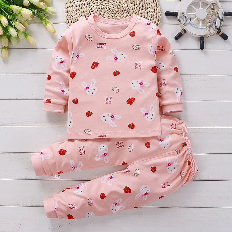 Kids 100% Cotton Pajamas Set – Boys & Girls Cotton Cartoon Outfit (9M-8Years)