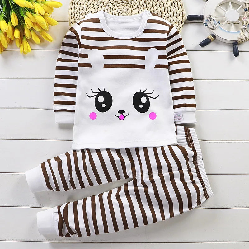 Kids 100% Cotton Pajamas Set – Boys & Girls Cotton Cartoon Outfit (9M-8Years)