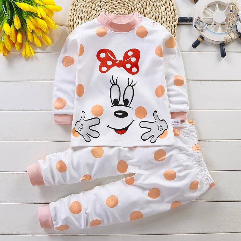 Kids 100% Cotton Pajamas Set – Boys & Girls Cotton Cartoon Outfit (9M-8Years)