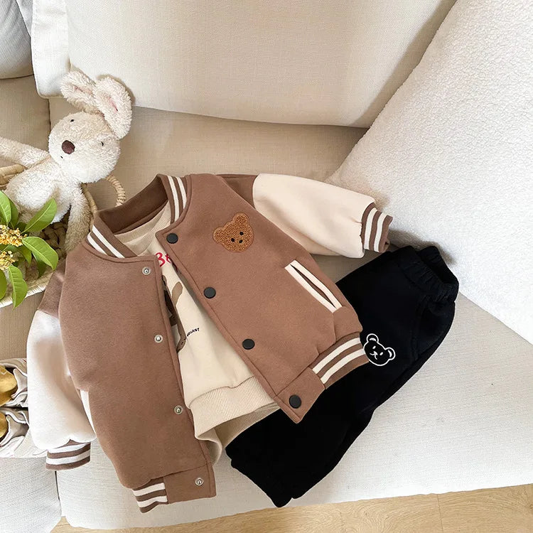 Stylish and Warm Fleece Jacket for Toddler Boys and Girls (0-3 Years).