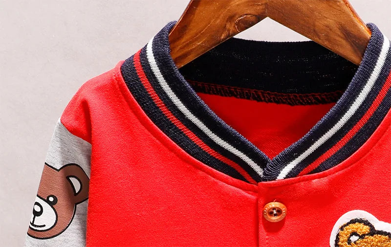 New Spring and Autumn Cotton Jacket for Toddlers: Stylish Cartoon Sportswear for Baby Girls and Boys (1-5 Years)