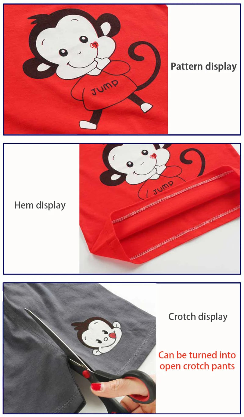 Kids Clothes Set – Baby Boy/Girl T-Shirt + Shorts Summer Clothing in Cotton with Cartoon Design (6M-4Years)
