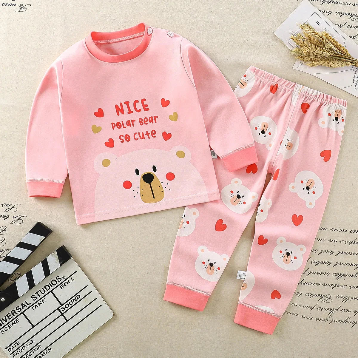 Kids 100% Cotton Pajamas Set – Boys & Girls Cotton Cartoon Outfit (9M-8Years)