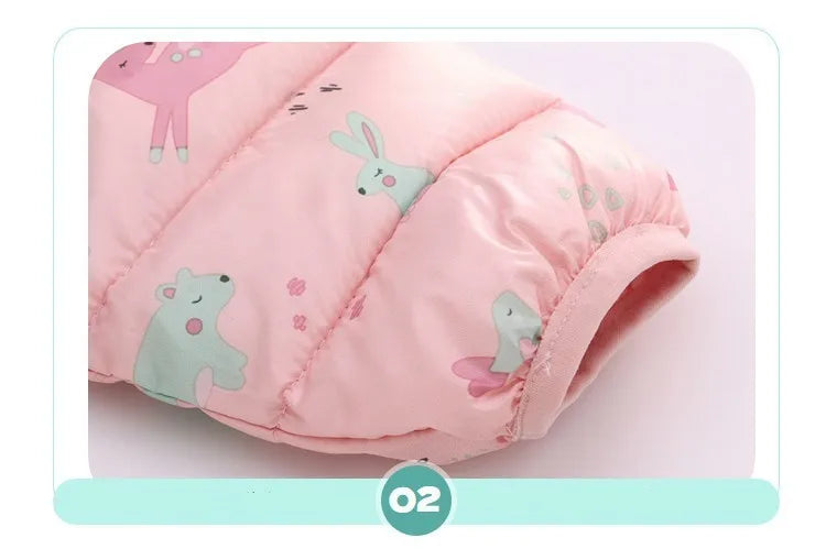 Lightweight Hooded Down Jacket for Boys and Girls: Warm Zippered Outerwear for Autumn and Winter (1-5 Years)