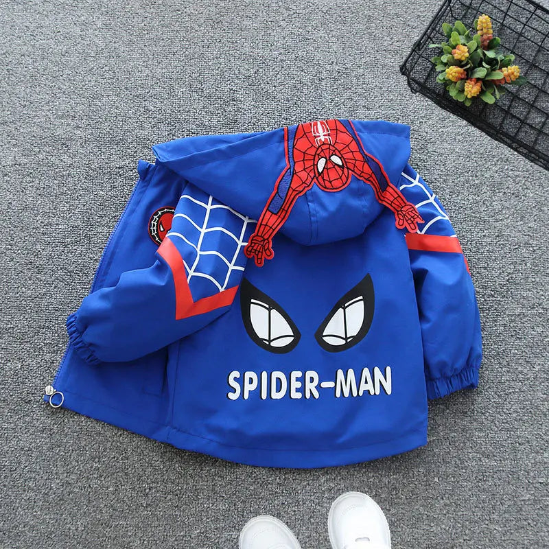 Children's Hooded Coat Boys Spring Clothes Spiderman Jacket (1-8 Years)
