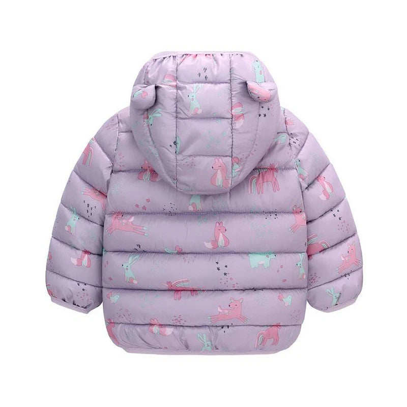 Lightweight Hooded Down Jacket for Boys and Girls – Warm Zippered Outerwear for Autumn and Winter (Ages 1-5)