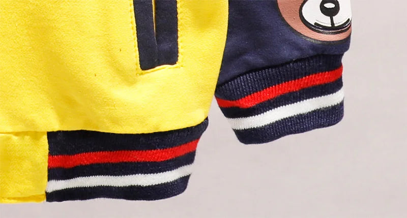 New Spring and Autumn Cotton Jacket for Toddlers: Stylish Cartoon Sportswear for Baby Girls and Boys (1-5 Years)