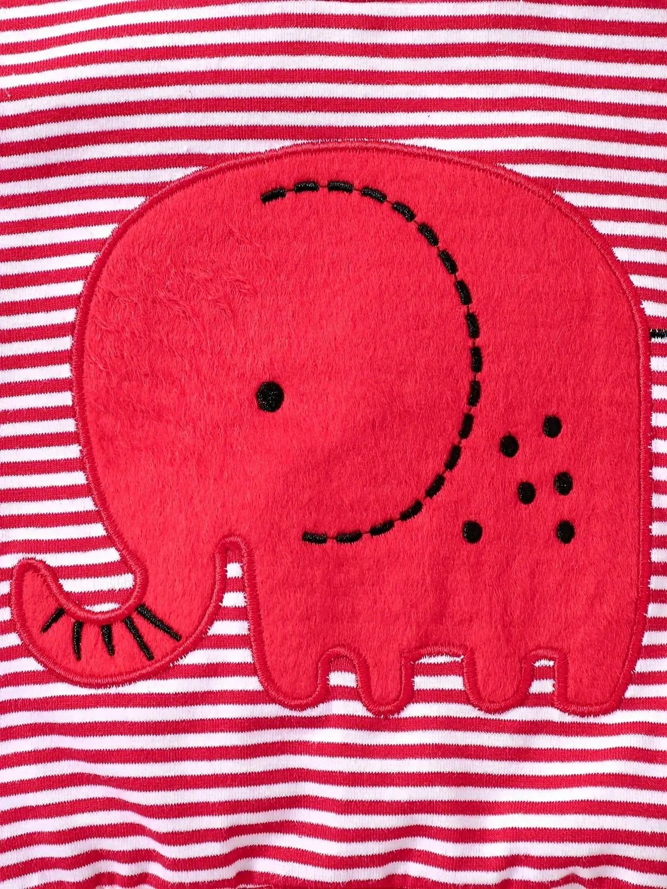 Baby & Toddler Outfit | Elephant Stripe Top & Cute Print Jeans Set for (0-2 Years)