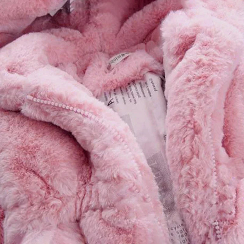 Warm Winter Coats for Baby Girls: Thick Faux Fur Hooded Jacket for (12M-7Years)