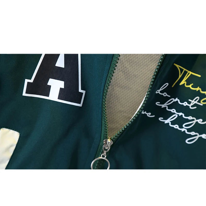 Spring and Autumn Kids' Jacket: Occidental-Style Striped Baseball Uniform for Boys and Girls (4-10 Years)