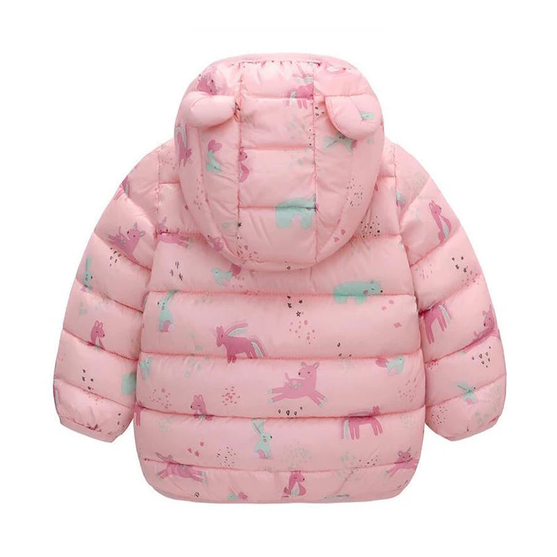 Lightweight Hooded Down Jacket for Boys and Girls – Warm Zippered Outerwear for Autumn and Winter (Ages 1-5)