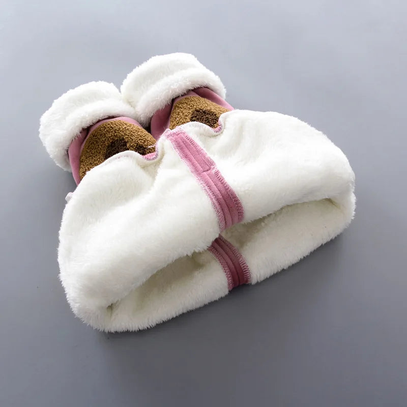 3PCS Baby Winter Clothing Set | Sweater Coat, Hooded Vest & Pants Outfit for Boys & Girls