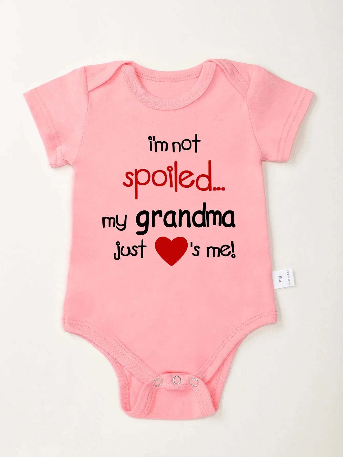 Newborn Baby Boys And Girls Casual Cute Onesie With "I'm Not Spoiled My Grandpa Just Love Me"