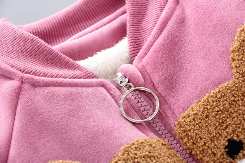3PCS Baby Winter Clothing Set | Sweater Coat, Hooded Vest & Pants Outfit for Boys & Girls