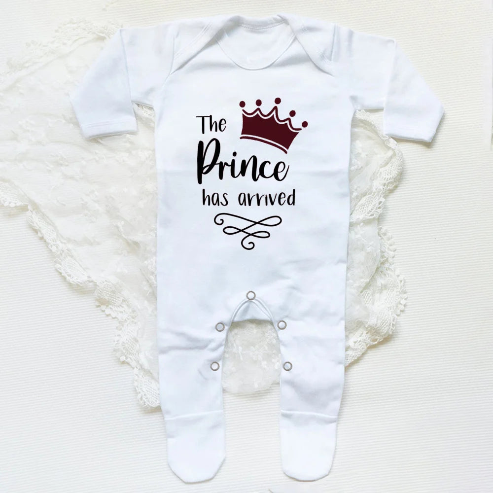 Newborn Baby Boy Coming Home 'The Prince Has Arrived' Romper