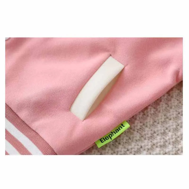 Baseball Jacket: Stylish Round Collar Coat for Boys and Girls. Designed for children aged 12 months to 12 years.