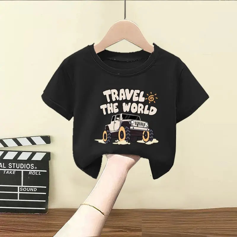 Summer Clothing Set | Letter Printed T-Shirt & Shorts 2-Piece Outfit for Boys (1-12Years)