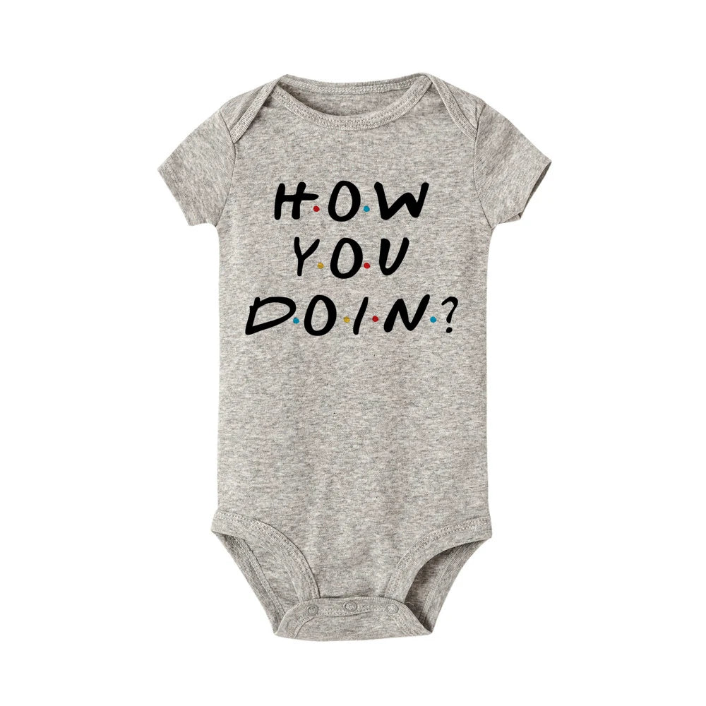 Newborn Baby Jumpsuit Girl Boy Clothes 'Mama Is My Best Friend Print'