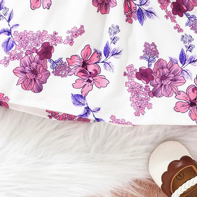 Korean-Style Floral Princess Dress for Baby Girls(3 Months - 3 Years)