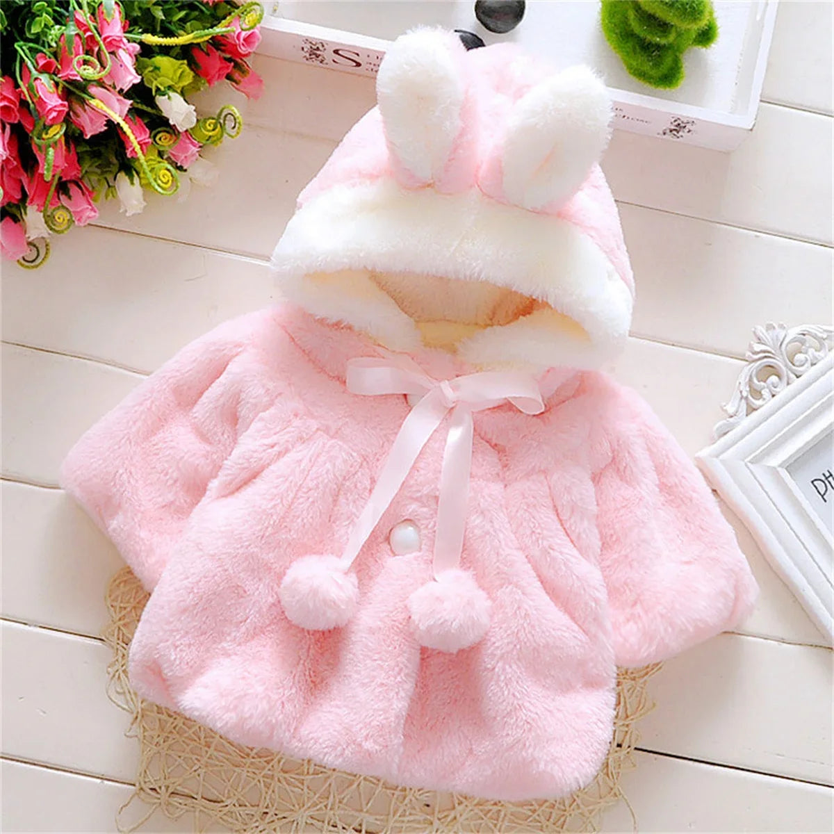 Children's Cape: New Autumn and Winter Wool Sweater Shawl for Baby Girls (6M-1Year)