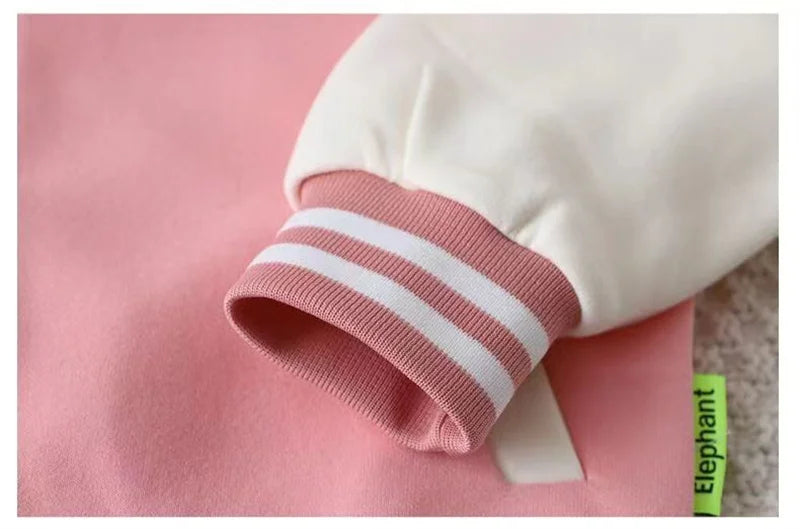 Baseball Jacket: Stylish Round Collar Coat for Boys and Girls. Designed for children aged 12 months to 12 years.