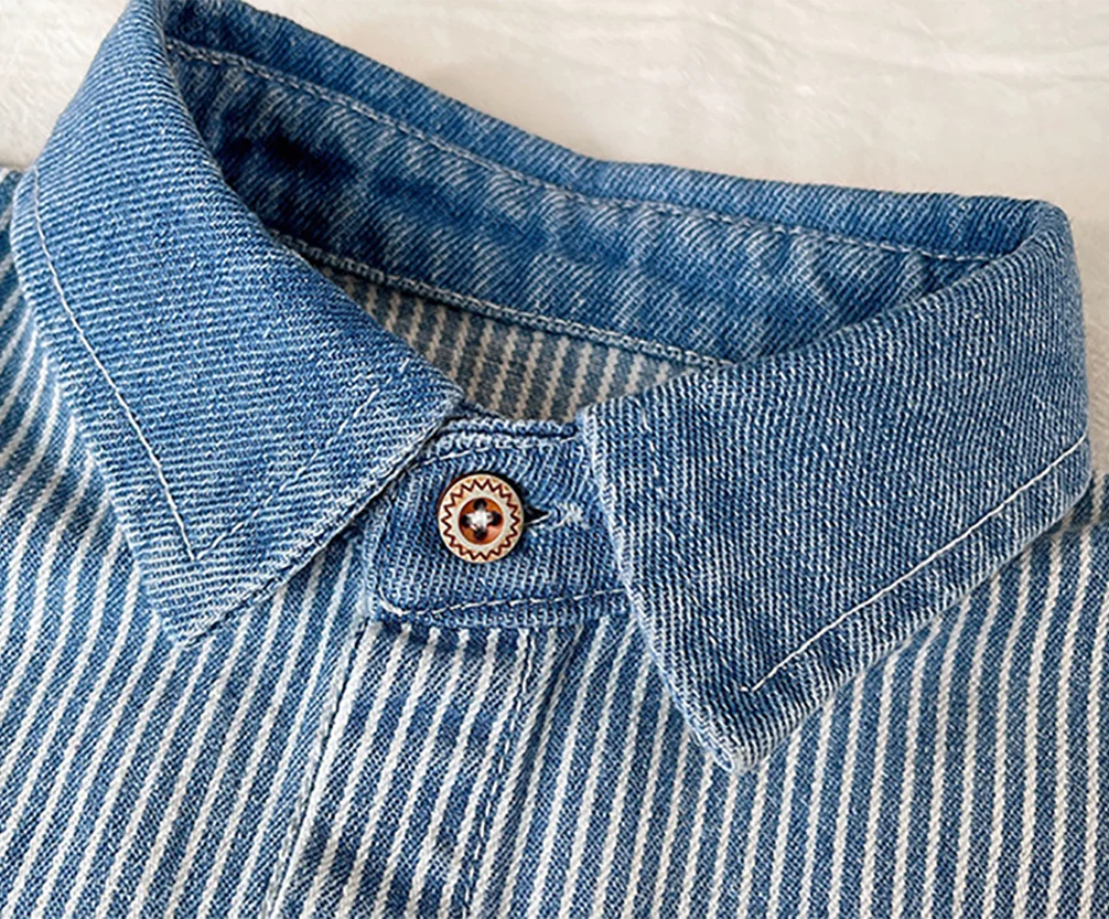 Boys' Denim Jacket | Fashionable Striped Jean Outerwear for Kids & Toddlers (9M-5Years)