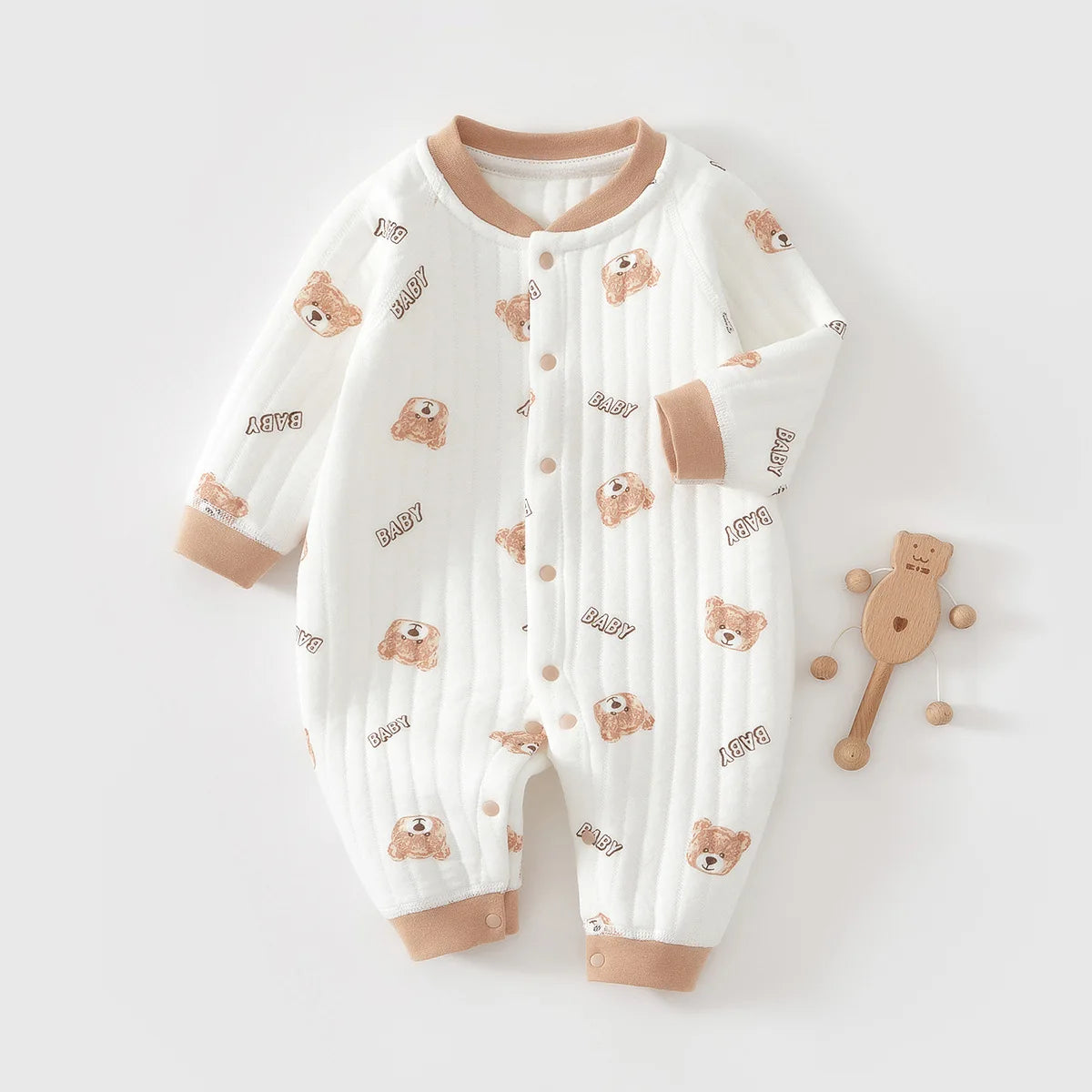 Newborn Baby Jumpsuit Clothes Winter Thickening 100% Cotton Boys Girls