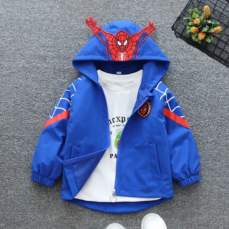 Children's Hooded Coat Boys Spring Clothes Spiderman Jacket (1-8 Years)