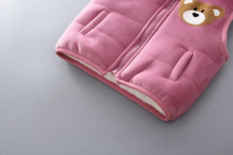3PCS Baby Winter Clothing Set | Sweater Coat, Hooded Vest & Pants Outfit for Boys & Girls
