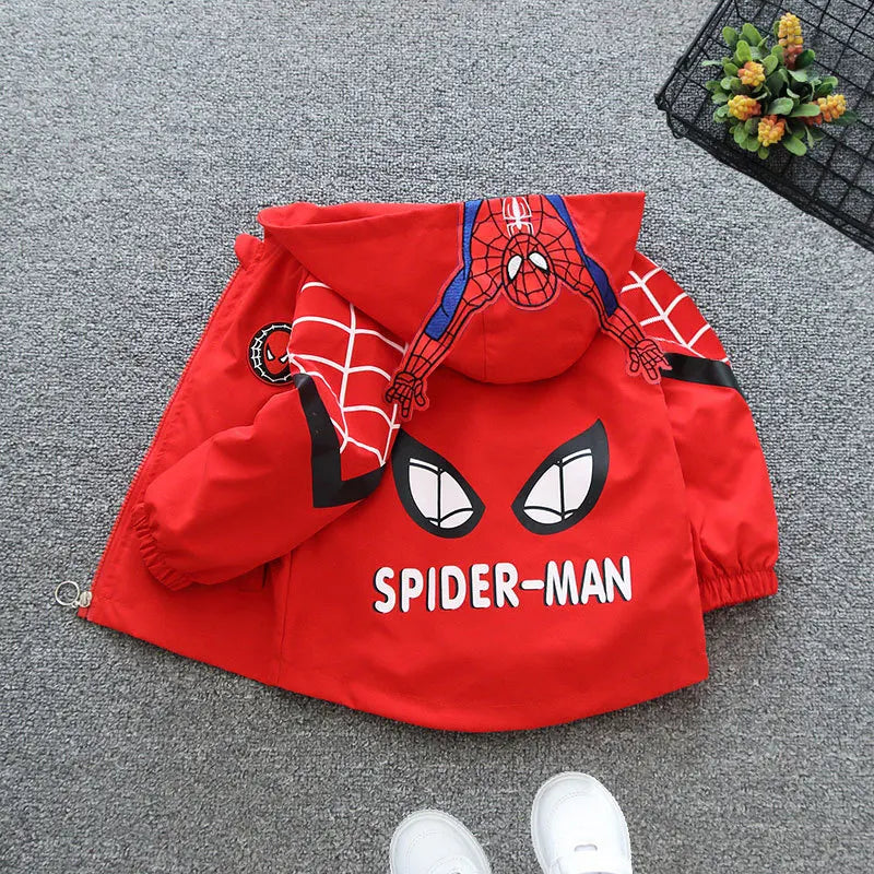 Children's Hooded Coat Boys Spring Clothes Spiderman Jacket (1-8 Years)