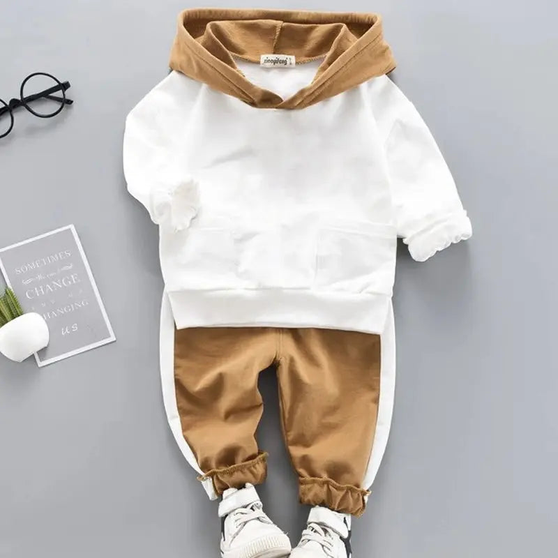 Baby Boy Outfit | Long Sleeve Hoodie Sweatshirt + Pants (9Months-4 Years)