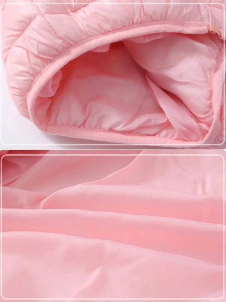 Lightweight Hooded Down Jacket for Boys and Girls – Warm Zippered Outerwear for Autumn and Winter (Ages 1-5)