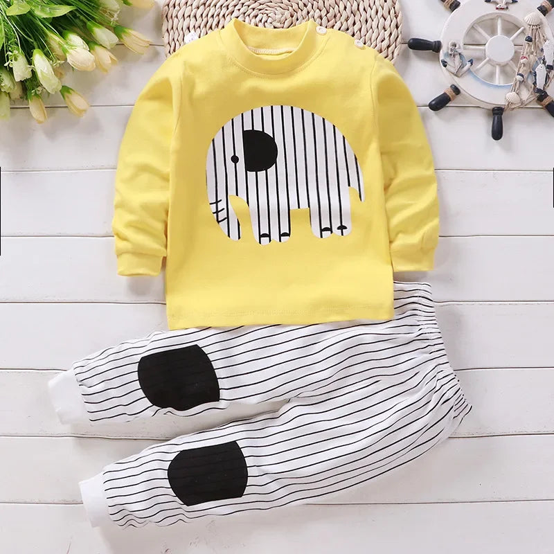 Kids 100% Cotton Pajamas Set – Boys & Girls Cotton Cartoon Outfit (9M-8Years)