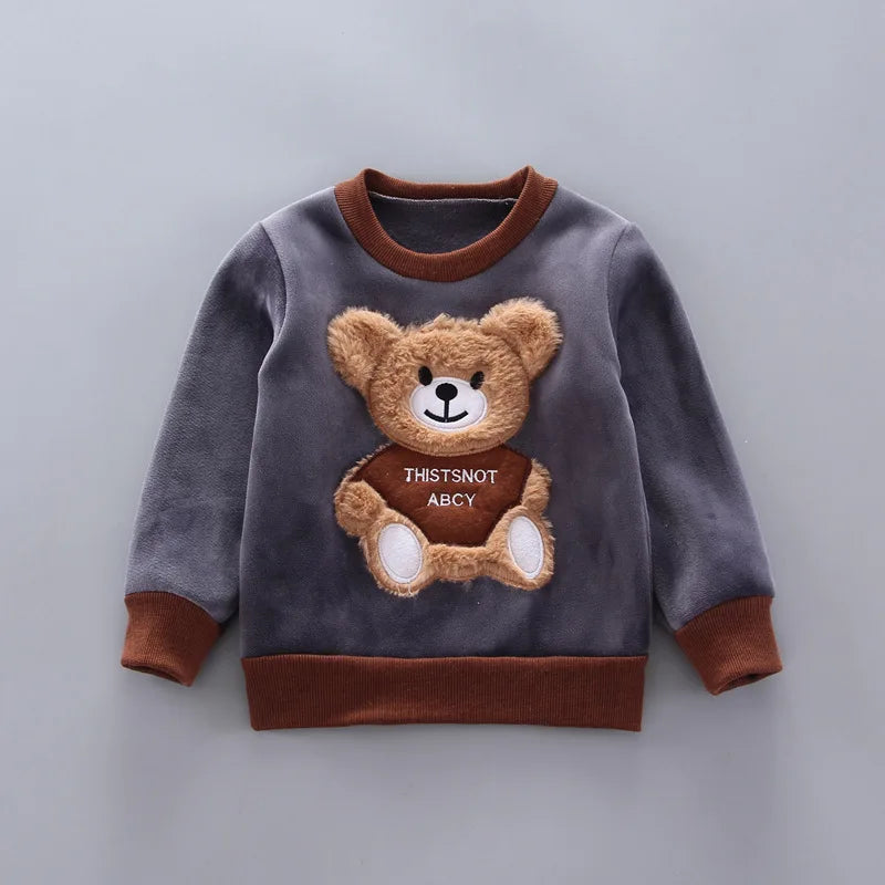 3PCS Baby Winter Clothing Set | Sweater Coat, Hooded Vest & Pants Outfit for Boys & Girls