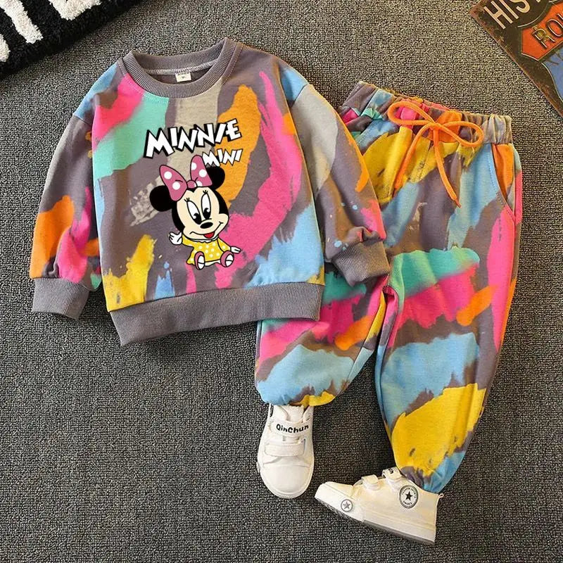 Kids' Cartoon Sweatshirt and Pants – 2-Piece Long Sleeve Casual Outfit for Boys and Girls (6M-6Years)