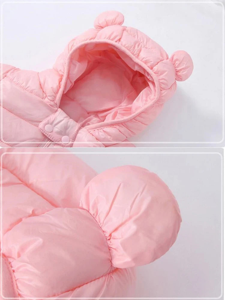 Lightweight Hooded Down Jacket for Boys and Girls – Warm Zippered Outerwear for Autumn and Winter (Ages 1-5)