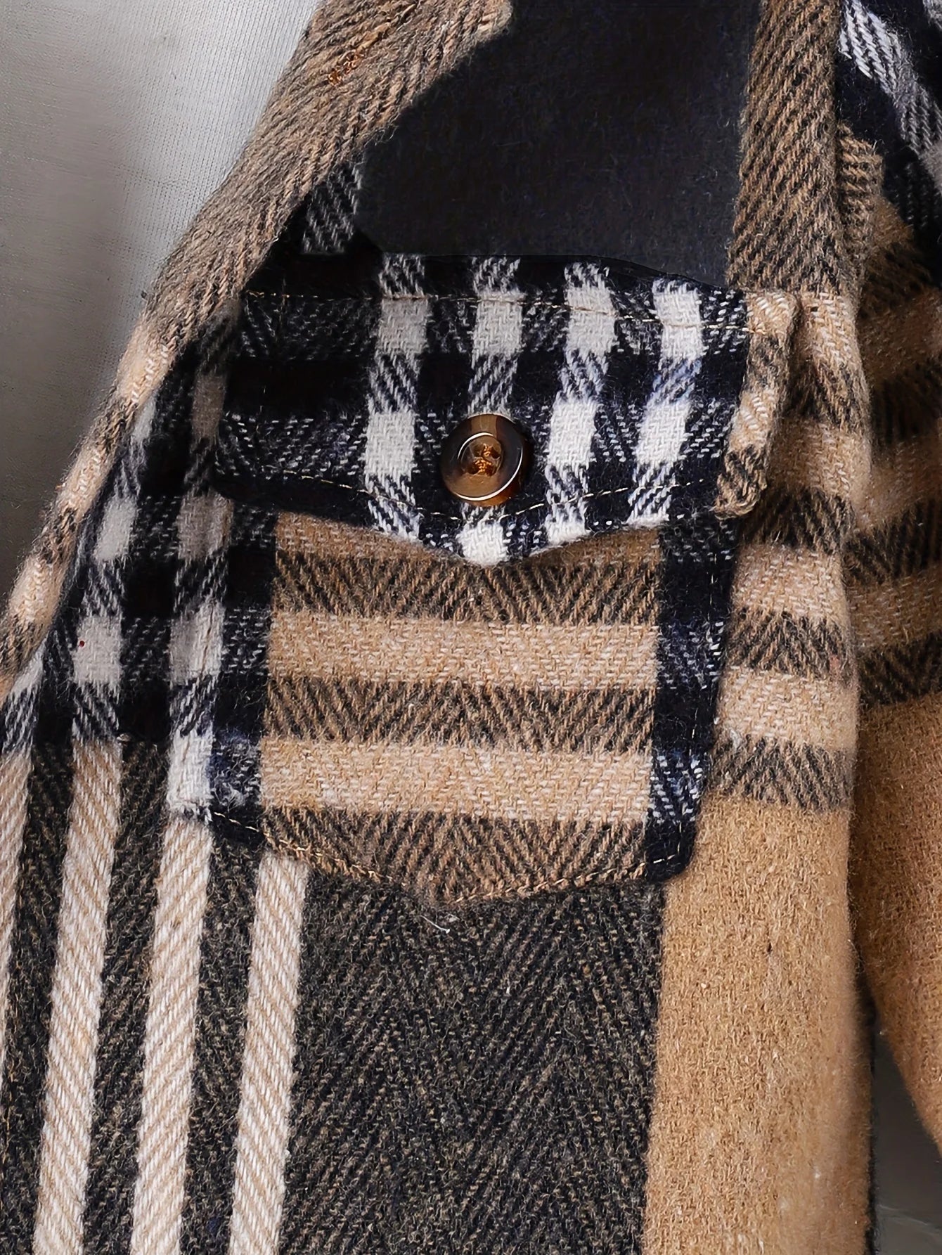 Autumn and Winter Plaid Jacket for Baby Boys: English-Style Hooded Coat with Pockets(6M-3 Years)