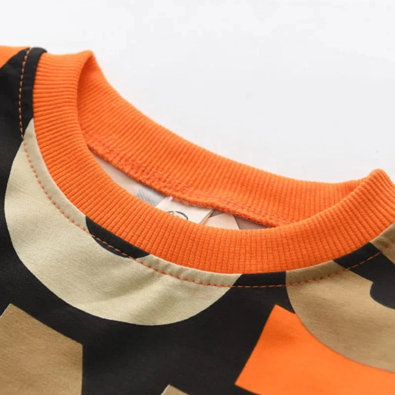 Boys' Cotton Sportswear Outfit Letter Print Sweatshirt & Pants (3-6Years)