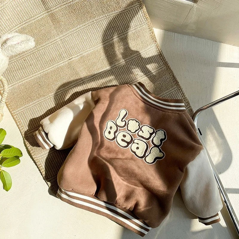 Stylish and Warm Fleece Jacket for Toddler Boys and Girls (0-3 Years).