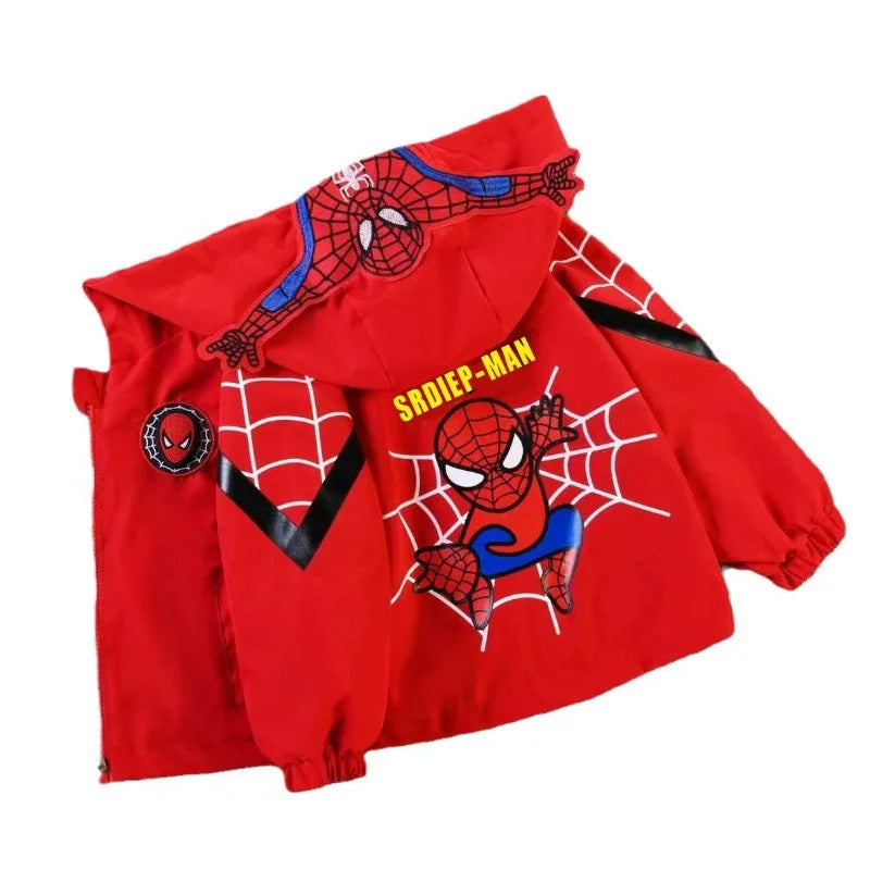 Toddler Hooded Jacket: Stylish Inspired Spiderman Design for Boys and Girls!