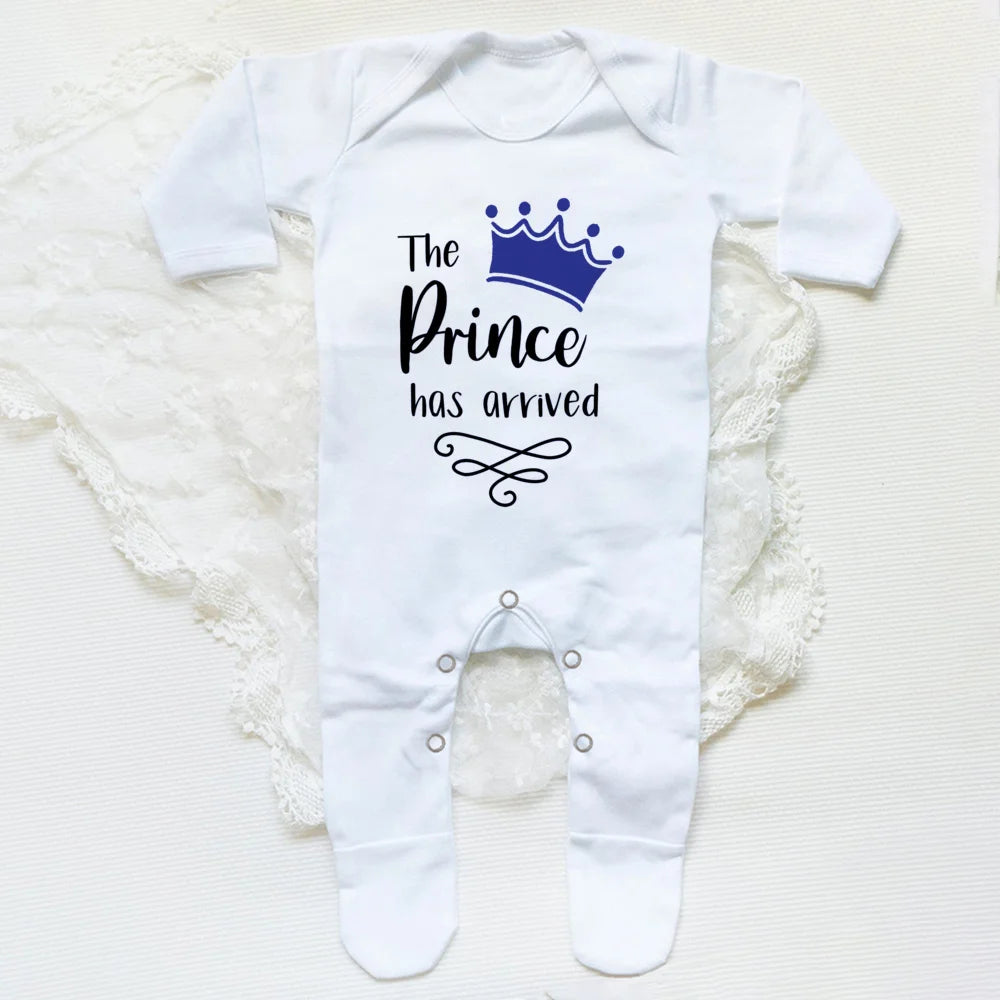 Newborn Baby Boy Coming Home 'The Prince Has Arrived' Romper