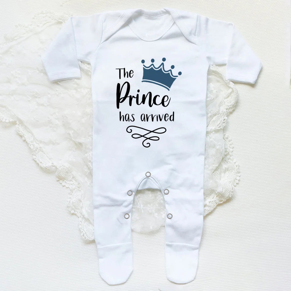 Newborn Baby Boy Coming Home 'The Prince Has Arrived' Romper