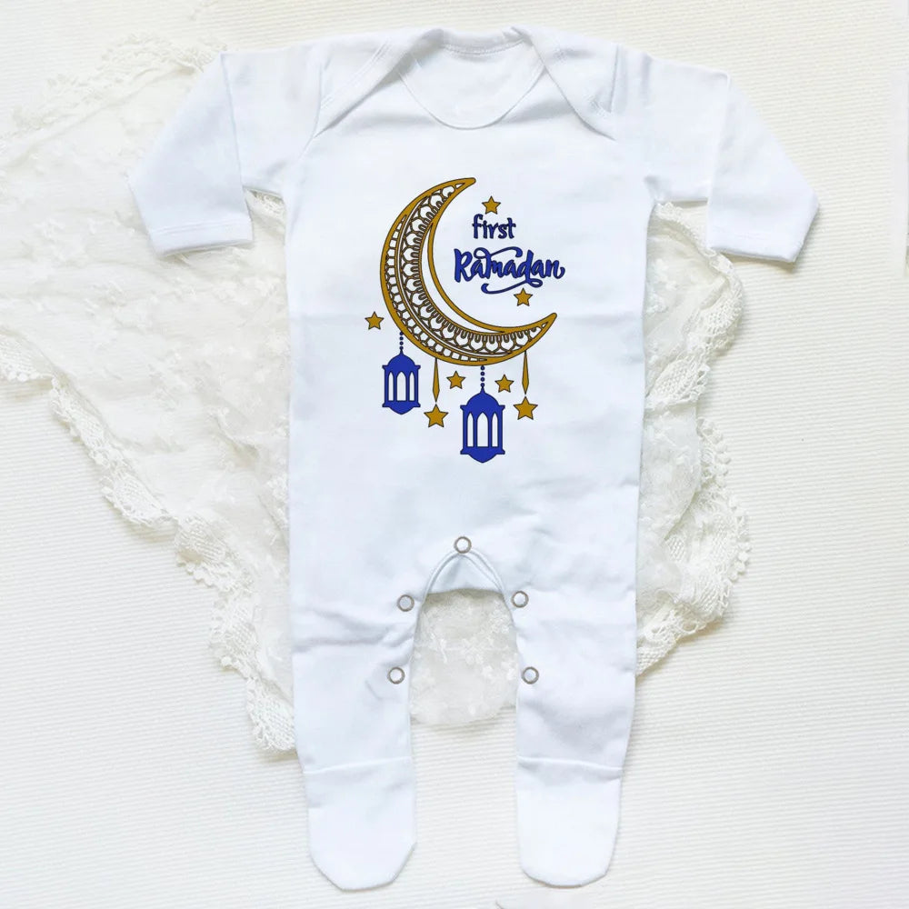 Newborn Baby Long Sleeve Romper 'My First Eid Ramadan'