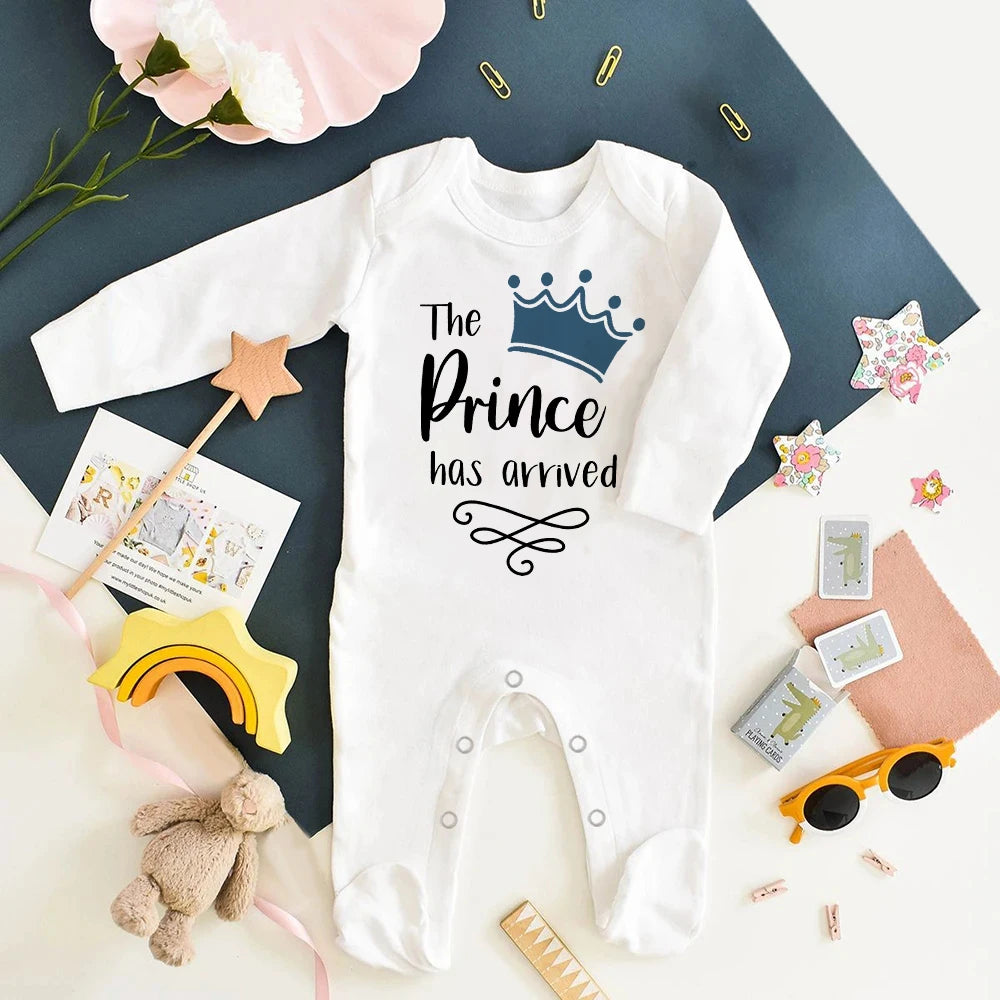 Newborn Baby Boy Coming Home 'The Prince Has Arrived' Romper