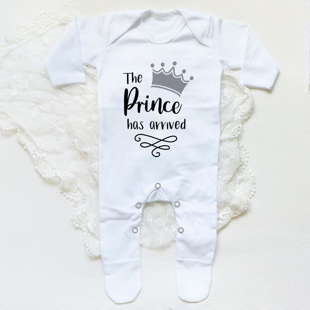 Newborn Baby Boy Coming Home 'The Prince Has Arrived' Romper