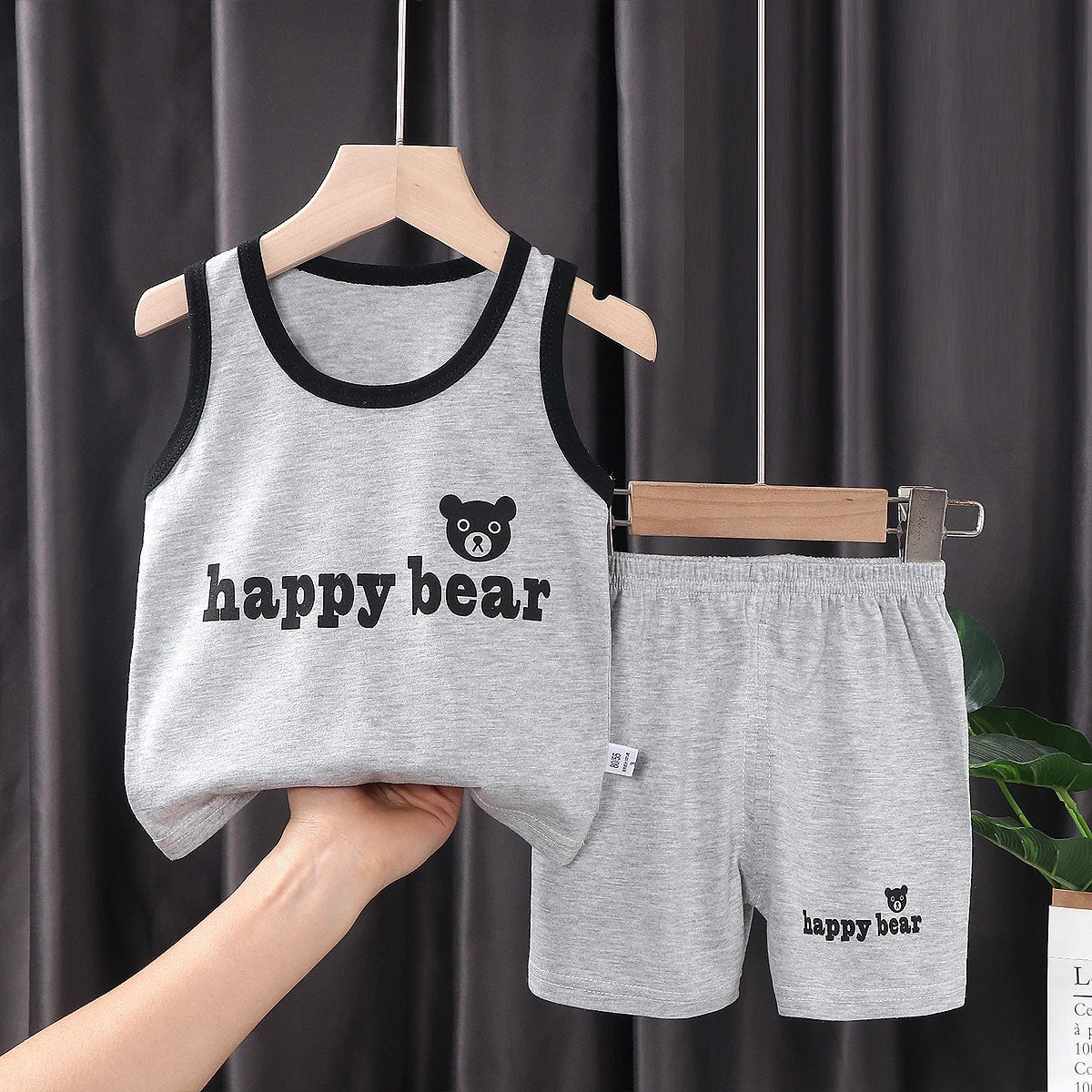 2-Piece Summer Kids' Outfit – Cotton Sleeveless Tank Top and Shorts Set for Boys (9M-8Years)