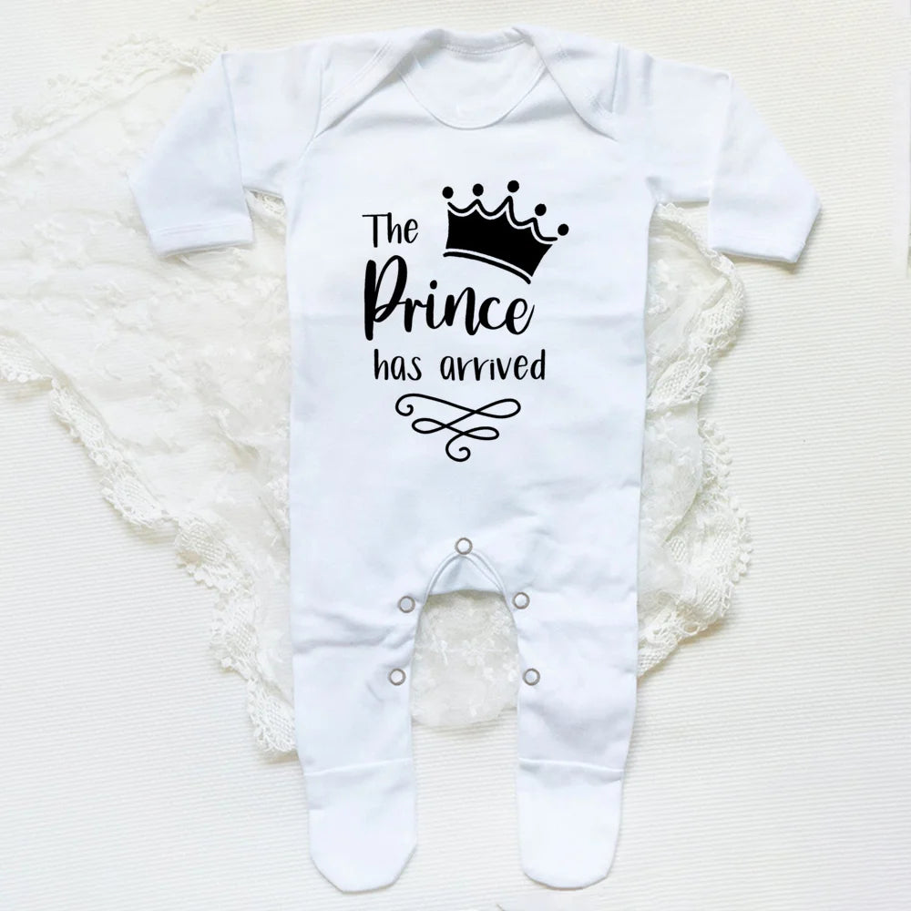 Newborn Baby Boy Coming Home 'The Prince Has Arrived' Romper