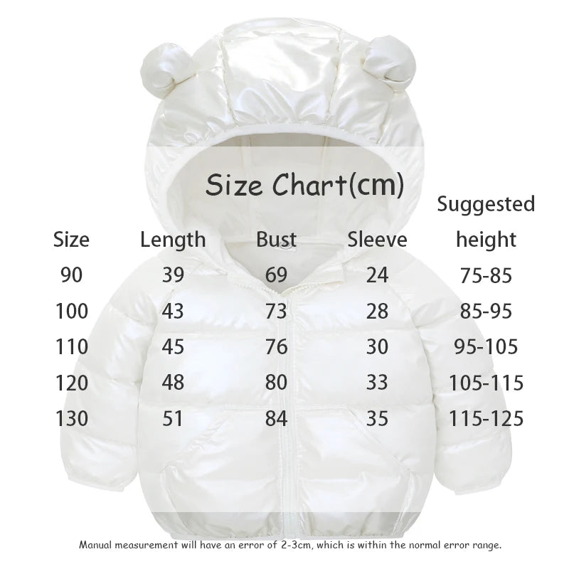 Autumn and Winter Hooded Jacket for Baby Boys and Girls: Adorable Ear Design, Windproof, and Padded for Extra Warmth